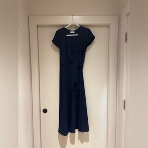 Aritizia Babaton Navy Wrap Dress